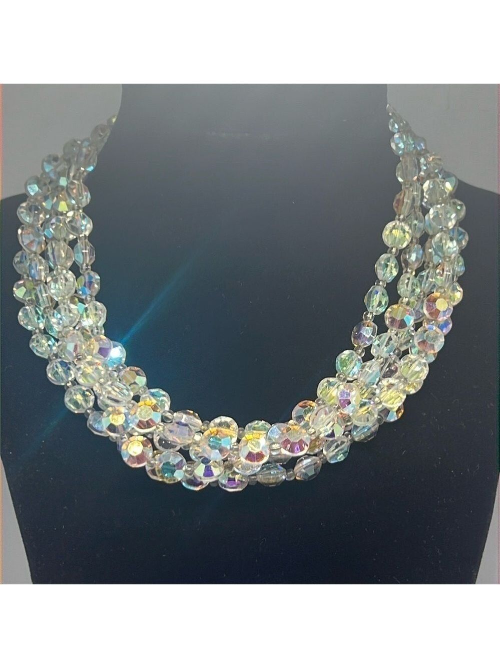 Vintage Rhinestone Choker and Earrings
